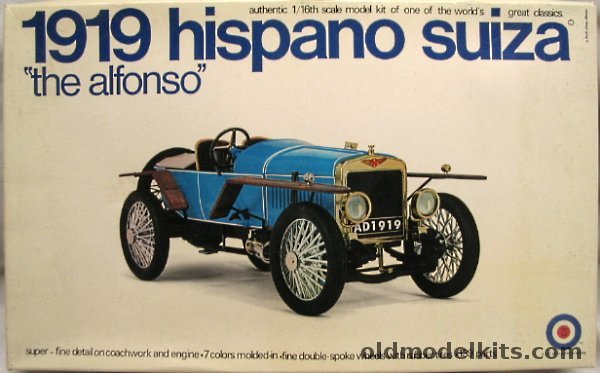 Entex 1/16 1919 Hispano Suiza, 8202 plastic model kit